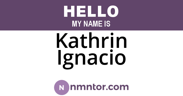 Kathrin Ignacio