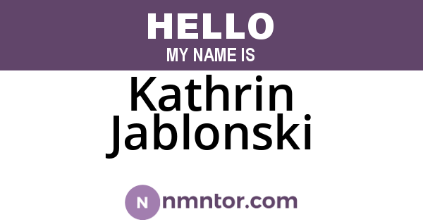 Kathrin Jablonski