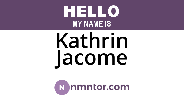 Kathrin Jacome