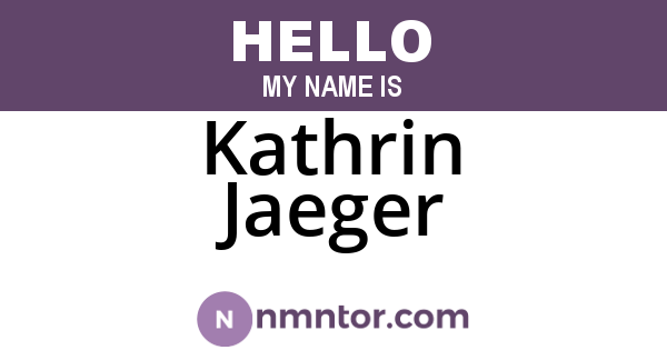 Kathrin Jaeger