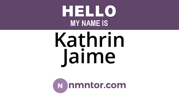 Kathrin Jaime