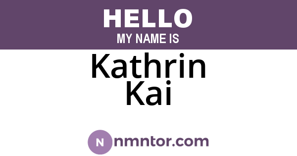 Kathrin Kai