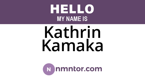 Kathrin Kamaka