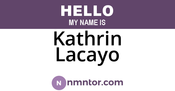 Kathrin Lacayo