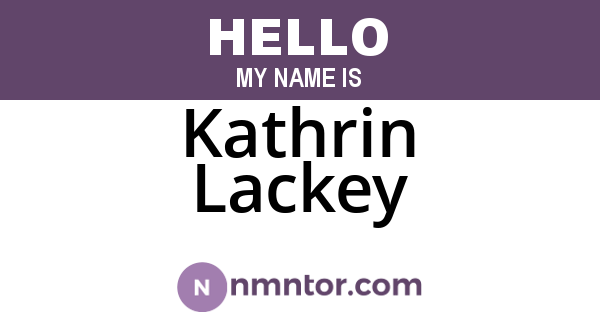 Kathrin Lackey