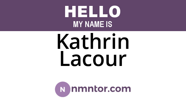 Kathrin Lacour