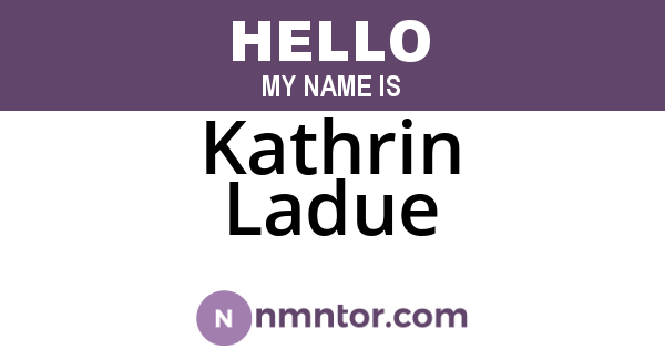 Kathrin Ladue