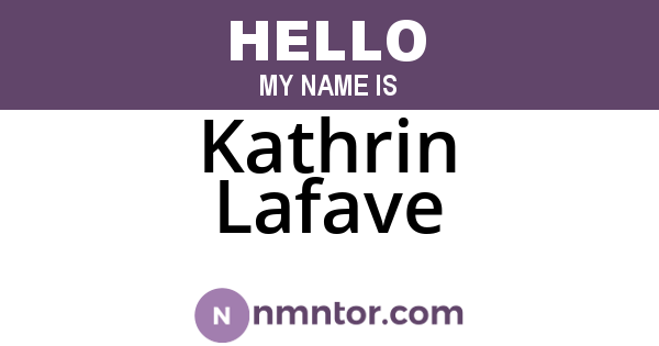 Kathrin Lafave
