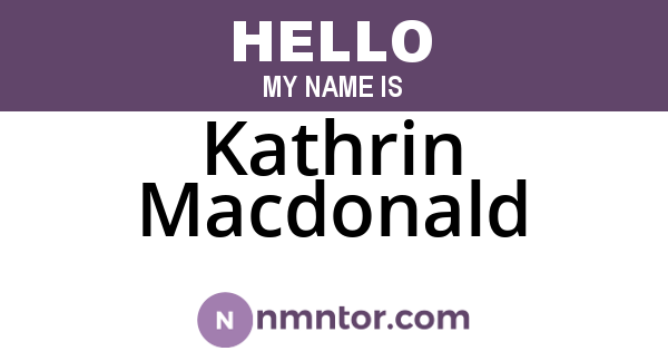 Kathrin Macdonald