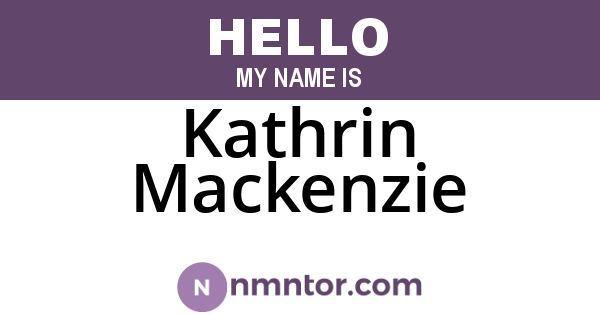 Kathrin Mackenzie