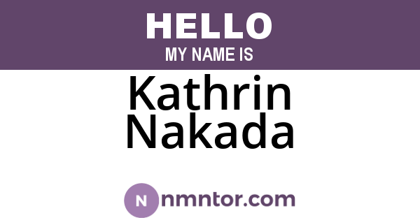 Kathrin Nakada