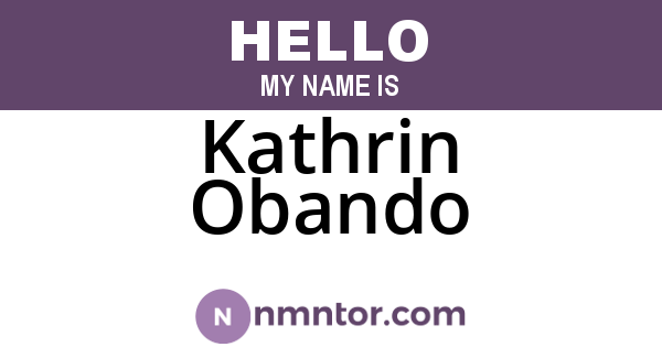 Kathrin Obando