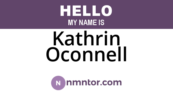 Kathrin Oconnell