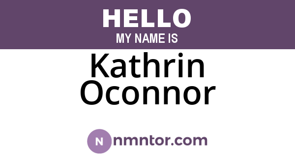 Kathrin Oconnor
