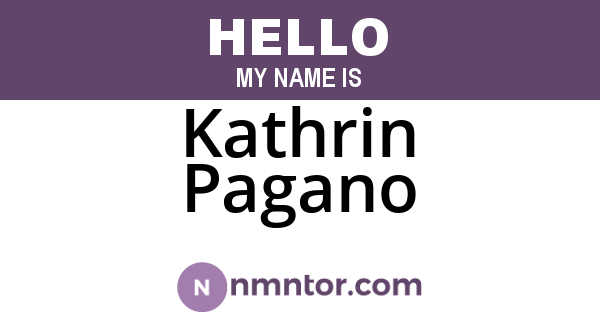 Kathrin Pagano