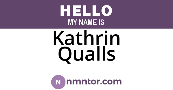 Kathrin Qualls