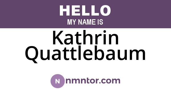Kathrin Quattlebaum