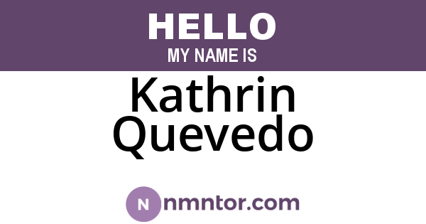 Kathrin Quevedo
