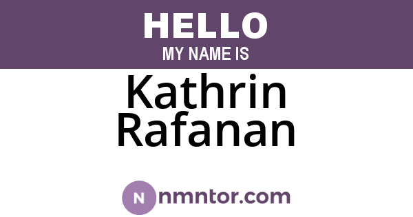 Kathrin Rafanan