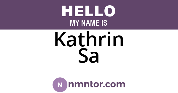 Kathrin Sa