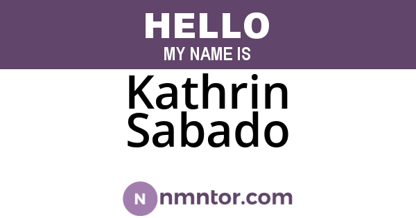 Kathrin Sabado