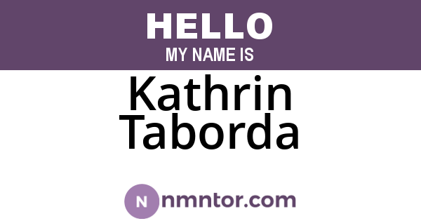 Kathrin Taborda