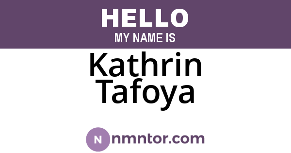 Kathrin Tafoya