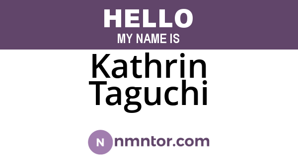 Kathrin Taguchi