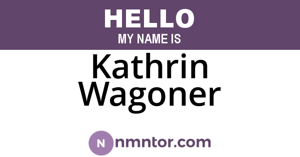 Kathrin Wagoner
