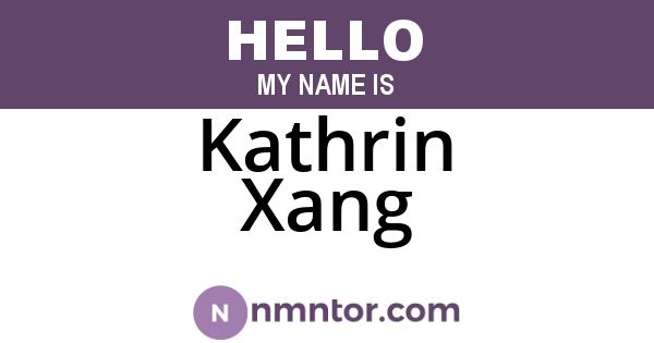 Kathrin Xang