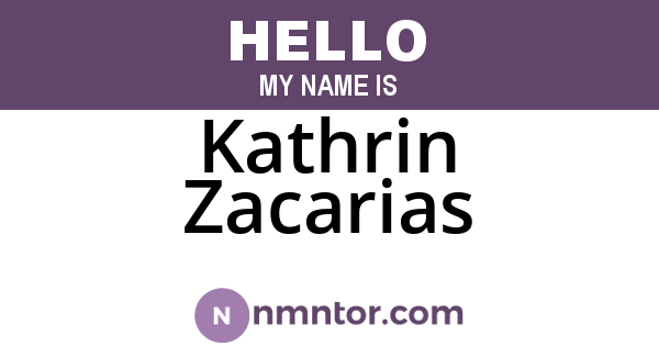 Kathrin Zacarias