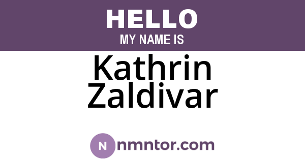 Kathrin Zaldivar