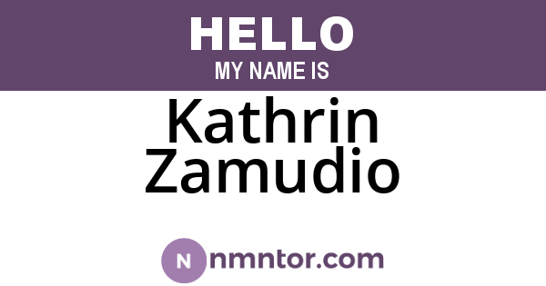 Kathrin Zamudio