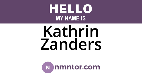 Kathrin Zanders