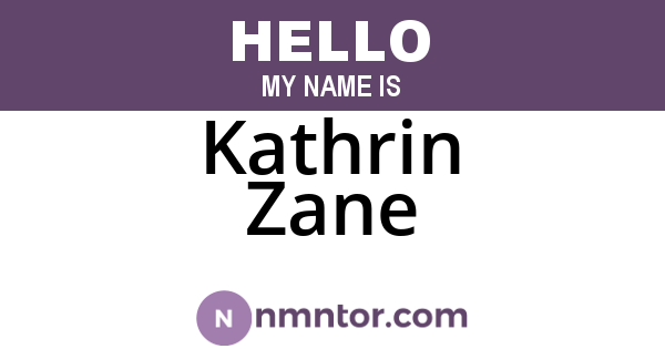 Kathrin Zane