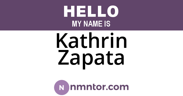 Kathrin Zapata