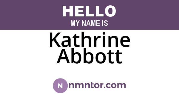 Kathrine Abbott