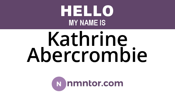 Kathrine Abercrombie