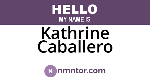 Kathrine Caballero