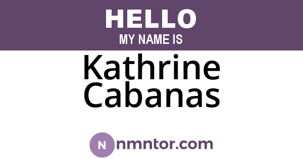 Kathrine Cabanas