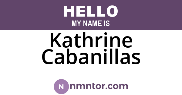 Kathrine Cabanillas