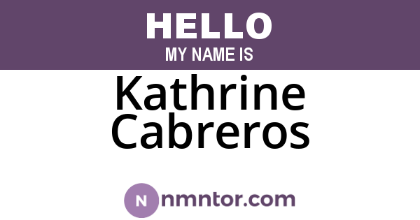Kathrine Cabreros