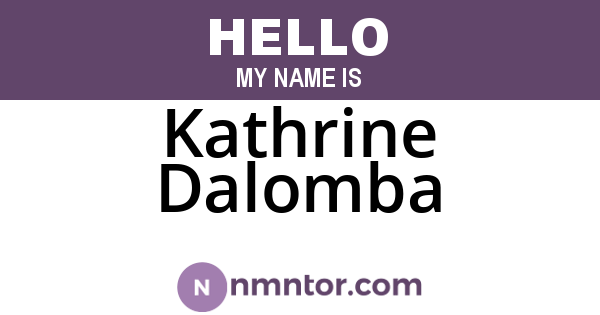 Kathrine Dalomba