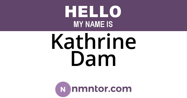 Kathrine Dam