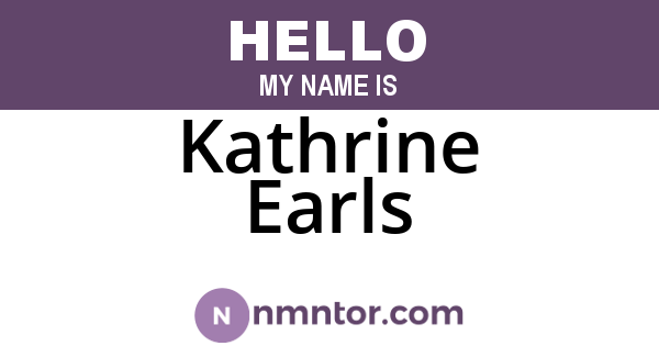 Kathrine Earls