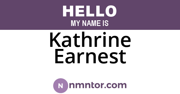 Kathrine Earnest