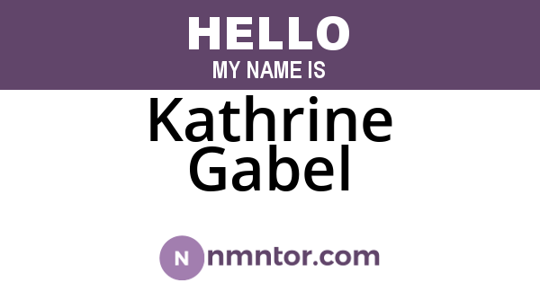 Kathrine Gabel