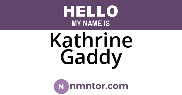 Kathrine Gaddy