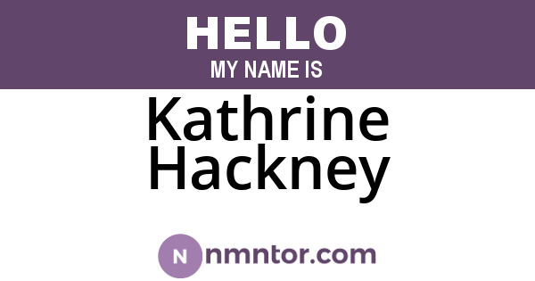 Kathrine Hackney