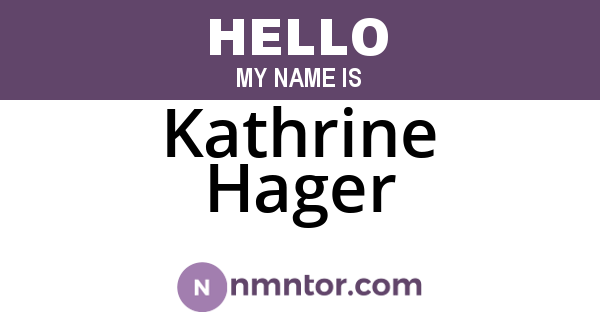 Kathrine Hager